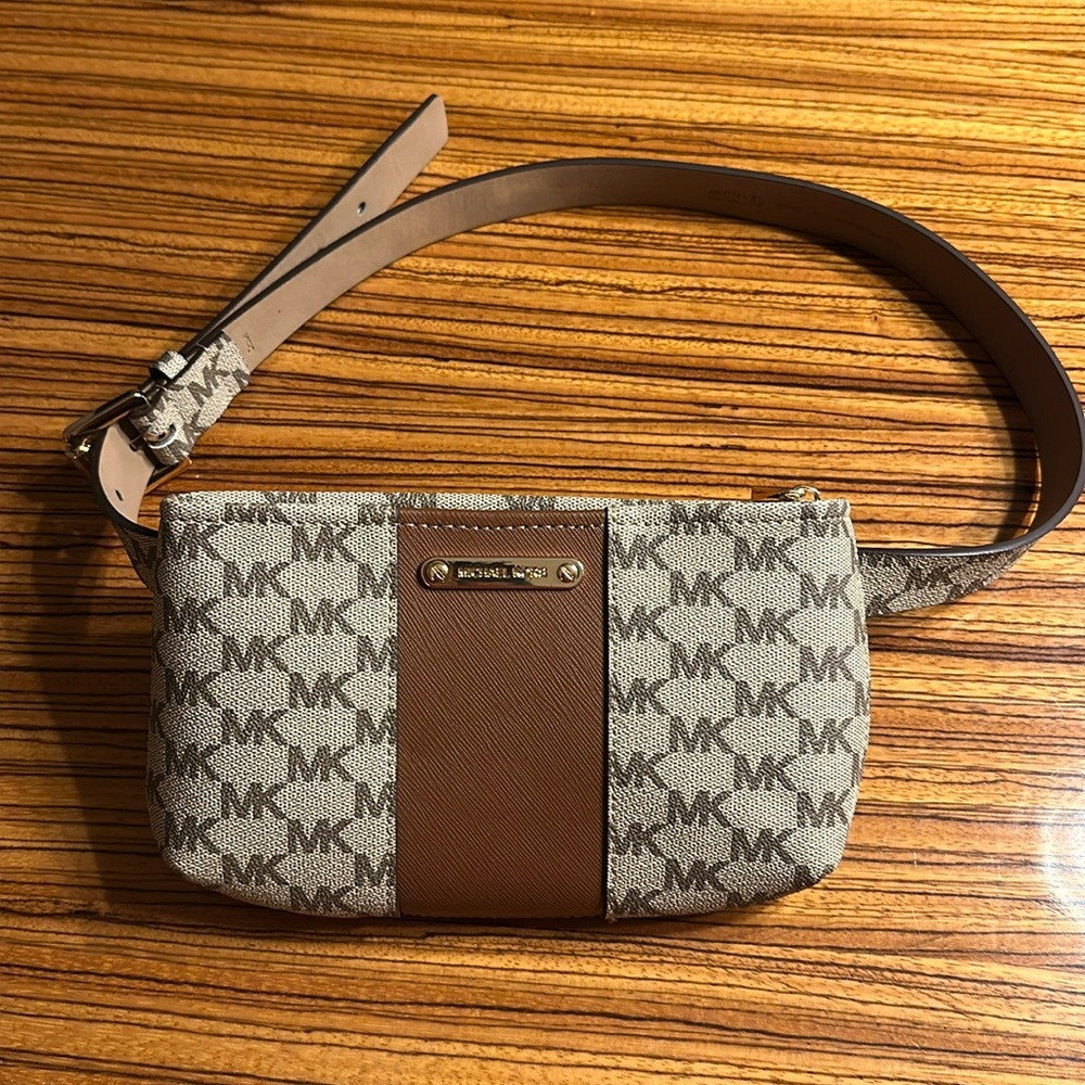 Michael Kors Brown and Tan Crossbody/Fanny pack bag